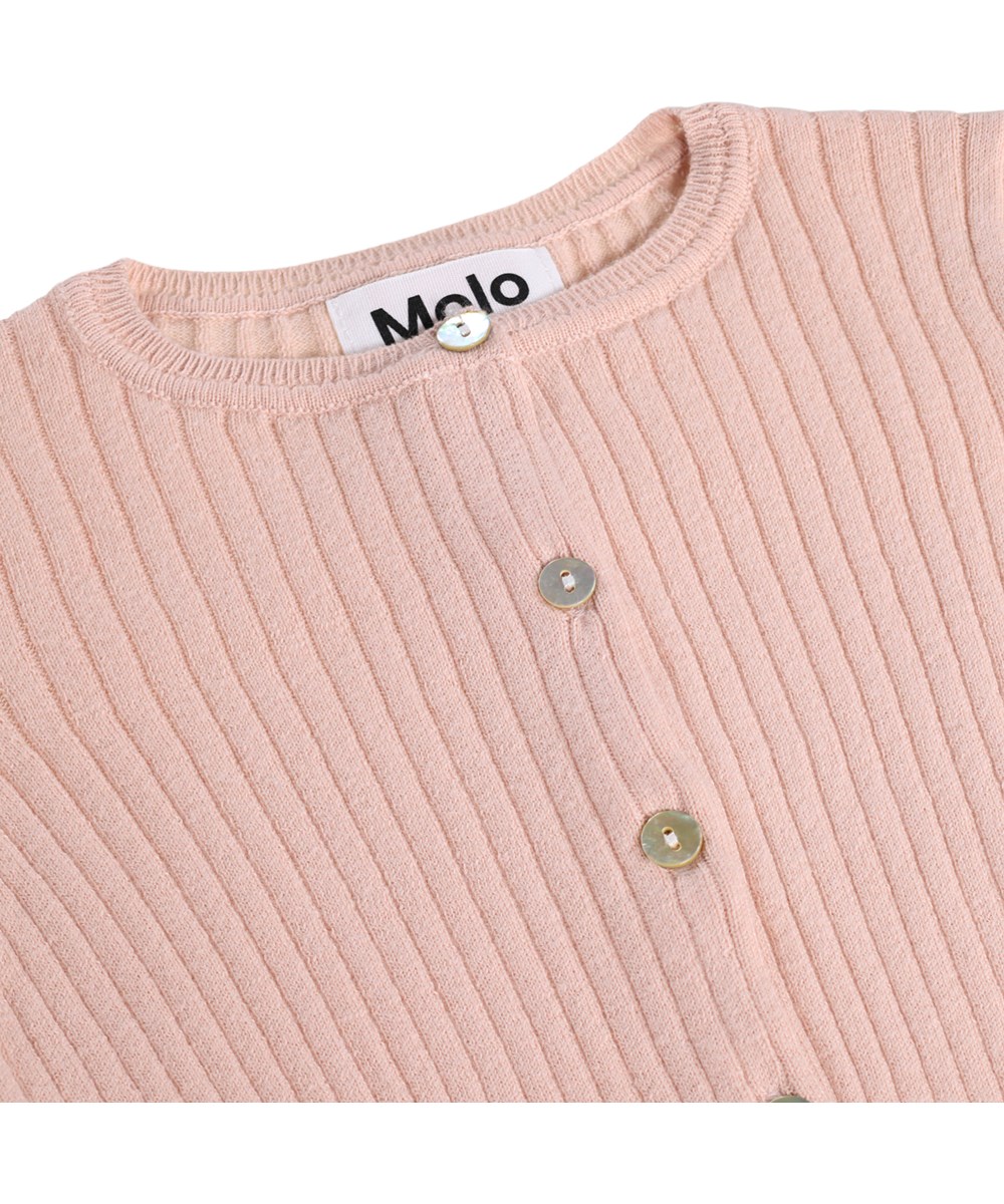 Gabby - Petal Blush - Hellrosa Strickjacke für die Kleinen aus Bio-Baumwolle