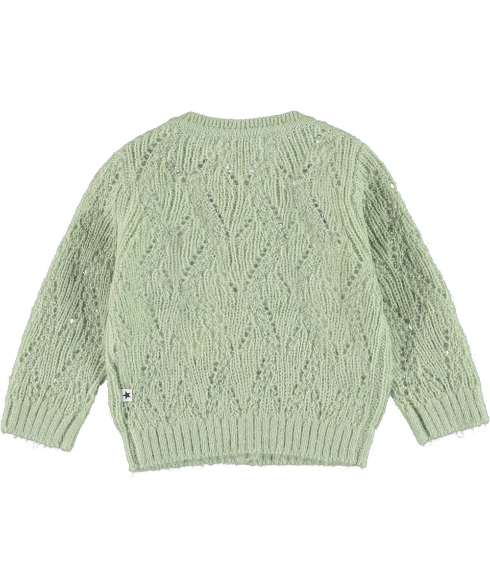 Gilli - Mint - Hellgrüne Strickjacke für Babys