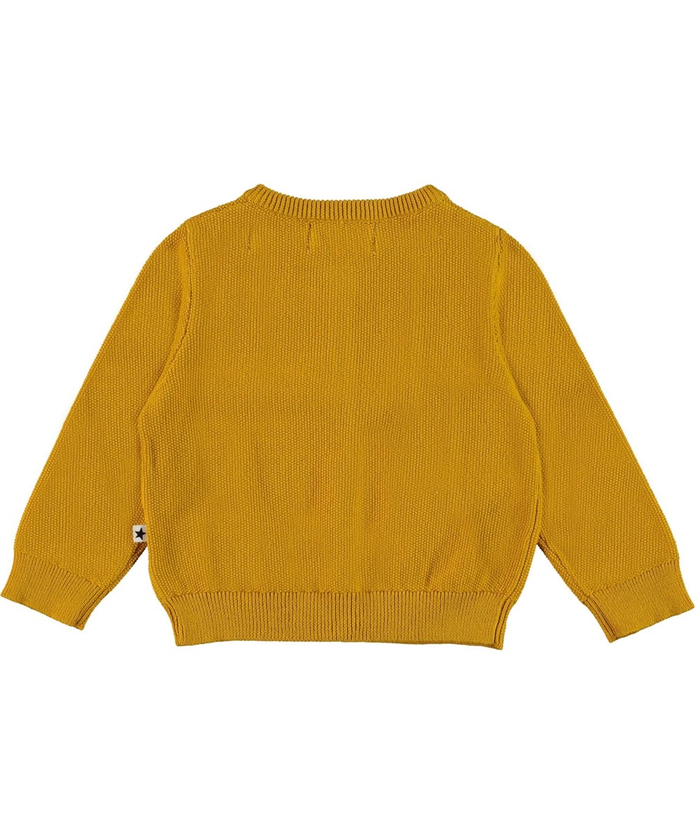 Ginny - Nugget Gold - Golden gestreifte Strickjacke