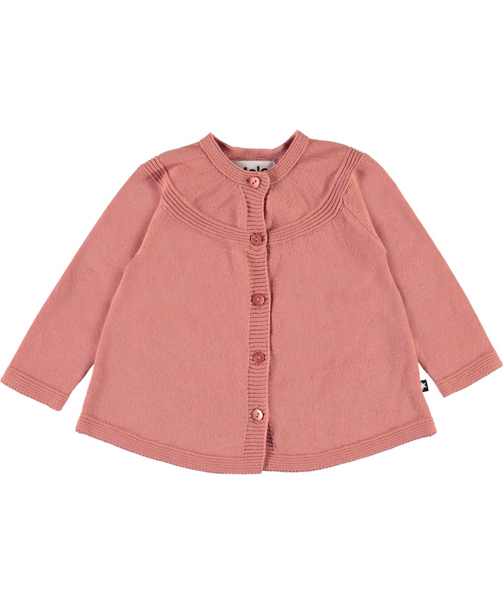 Gisela - Desert Sand - Dunkelrosa Strickjacke