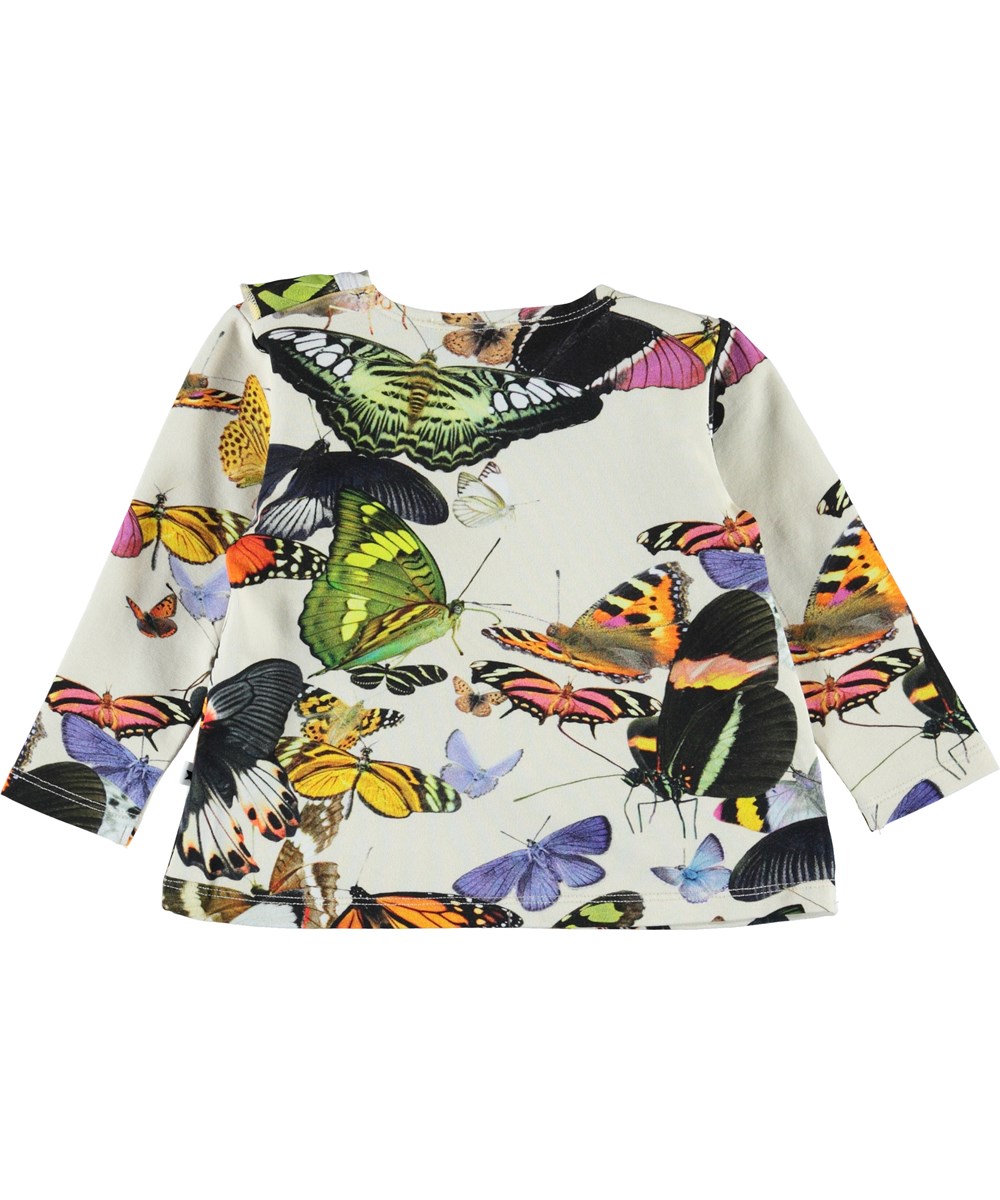 Evelyn - Papillon - Ökologische Baby Bluse mit Schmetterlingen