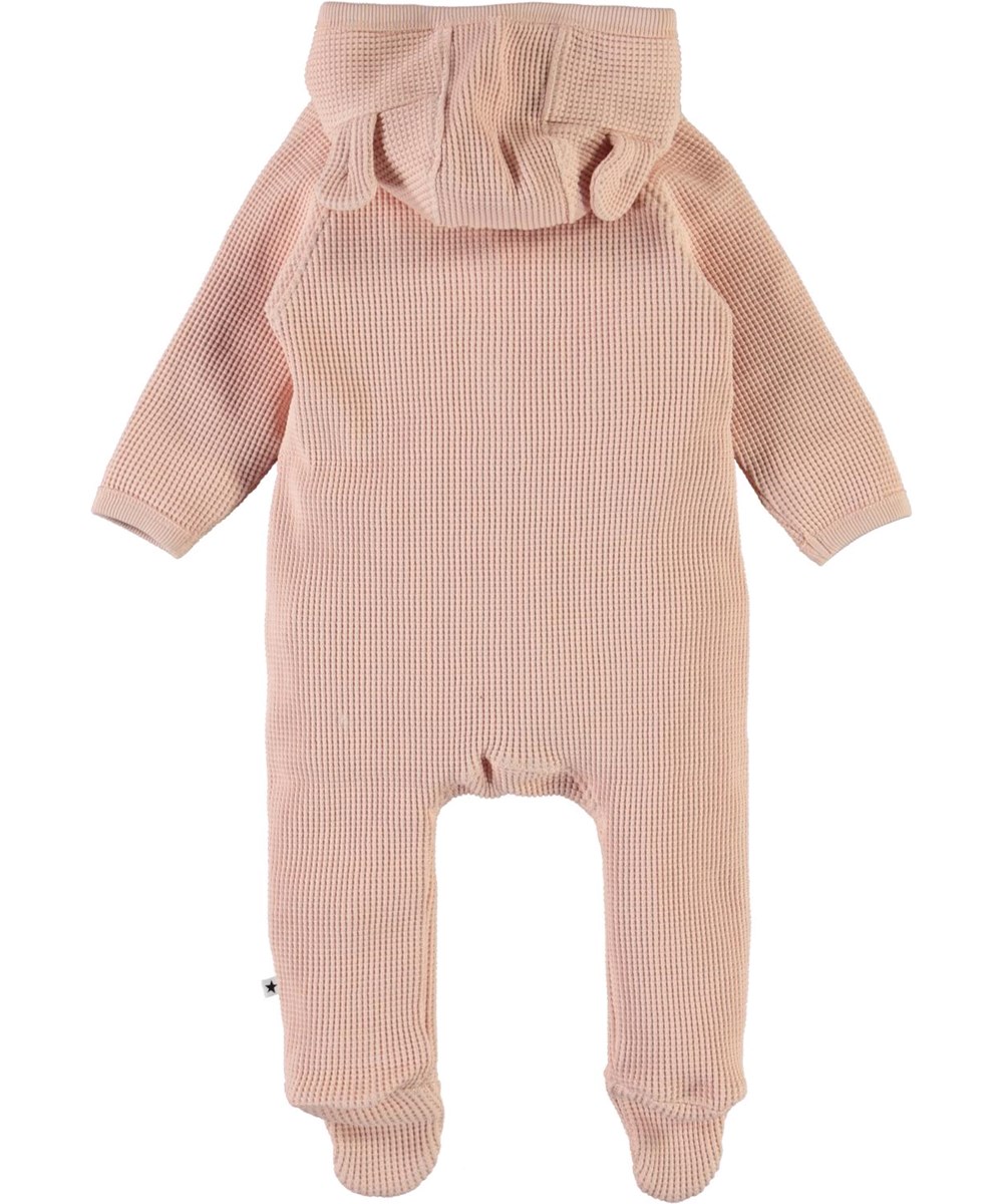 Faith - Petal Blush - Roze wafel gebreide babypakje