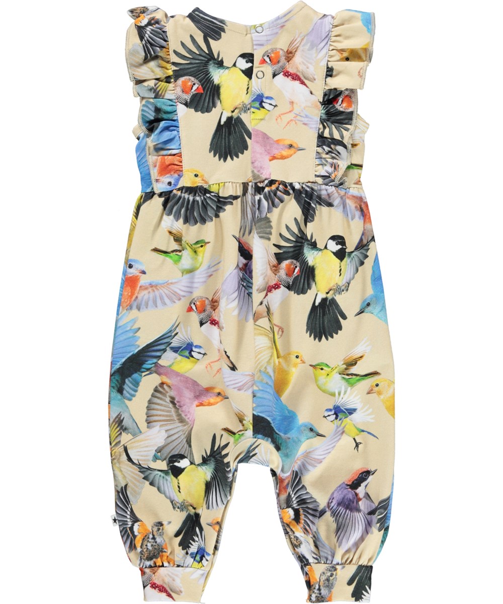 Fallon - Whimsical - Mouwloos babypakje met vogelprint