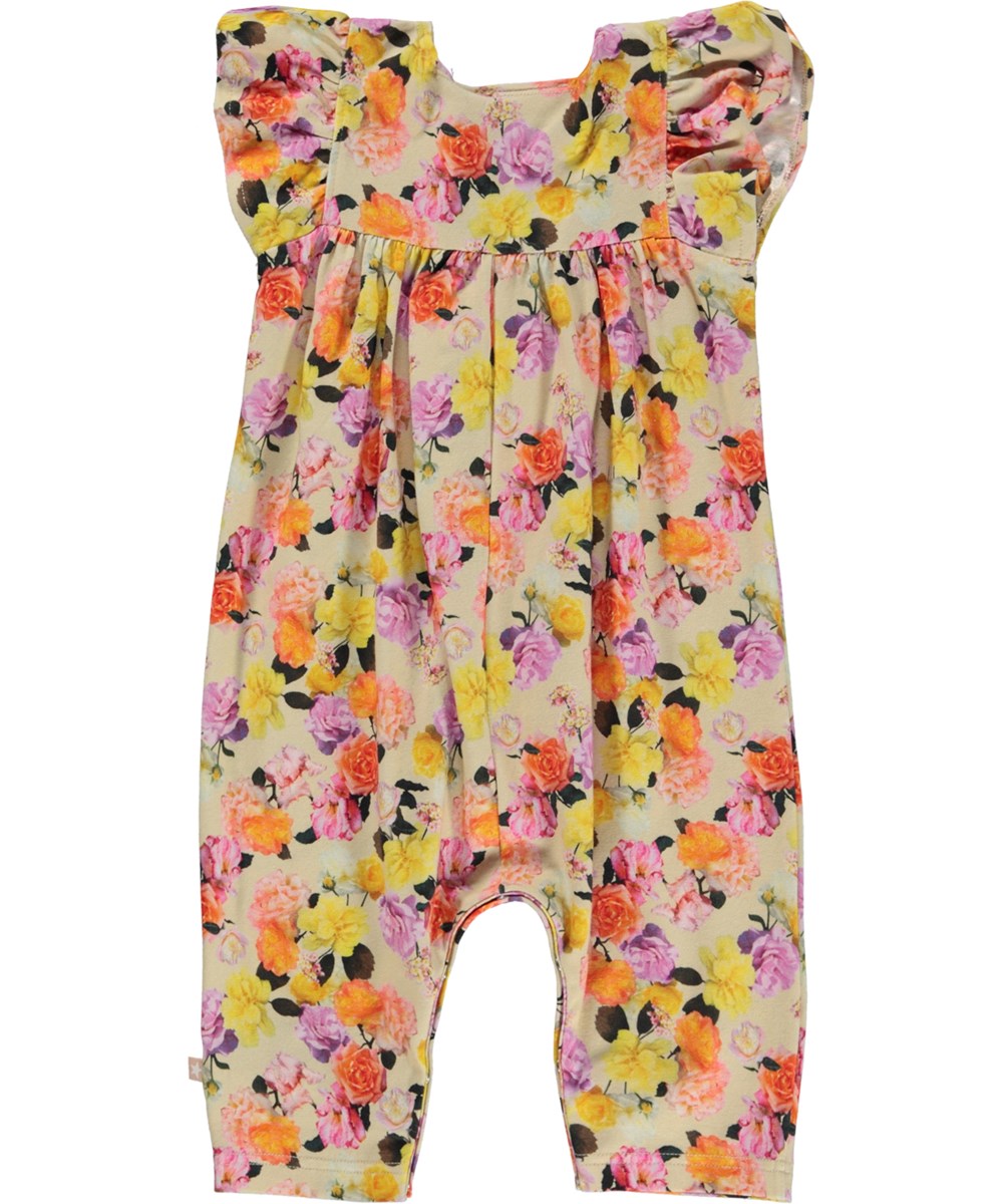 Fifi - Baby Roses - Biologische babypakje met lange pijpen en rozenprint