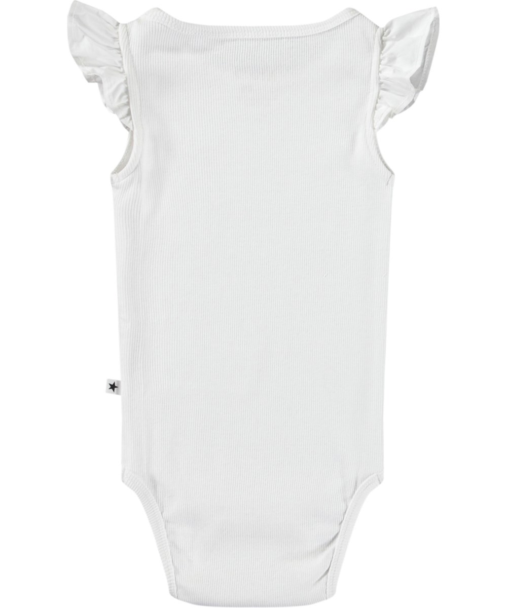 Flair - Crisp White - Witte babyromper van biologisch katoen