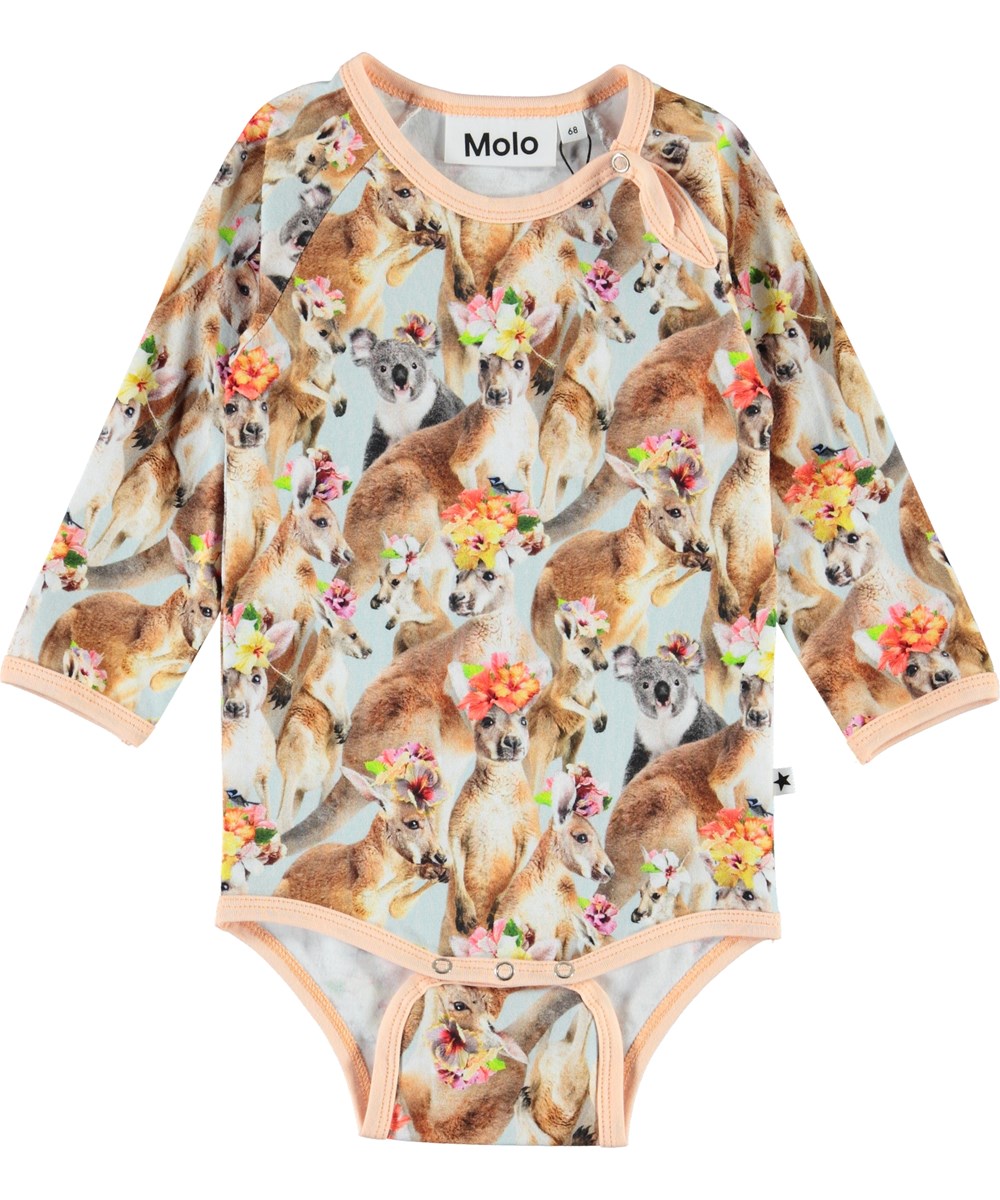 Fonda - Kindred Kangaroo - Biologische romper met kangoeroe’s 