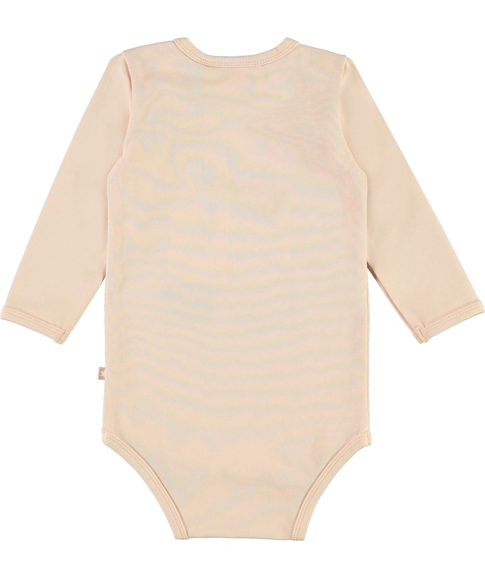 Foss - Water Lily Baby - Roze biologische rompertje met print van waterlelies