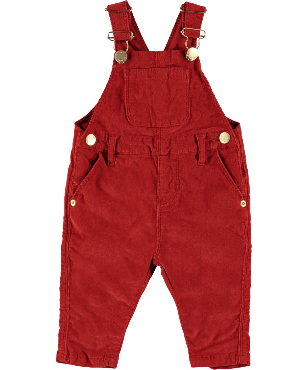 Sadie - Vermilion Red - Rode babytuinbroek.