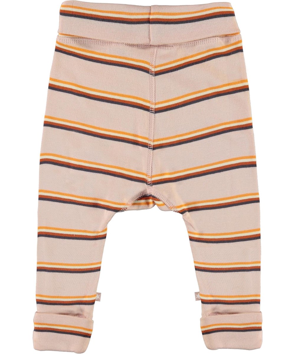San - Cameo Stripe - Roze biologische babybroek met strepen