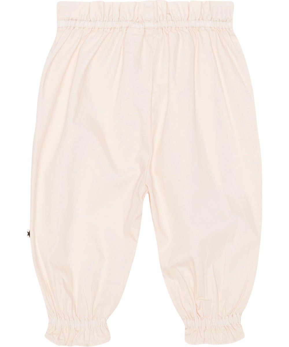 Savannah - Chambrey Sand - Voor kleine kinderen een gebroken witte jersey broek van zacht biologisch katoen