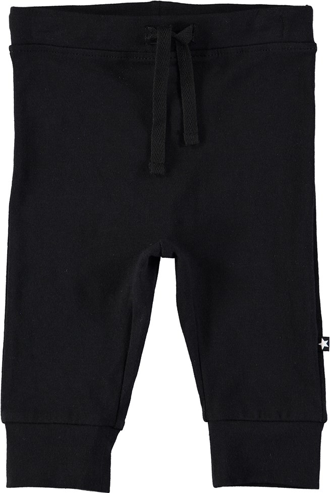 Selena - Black - Zwarte babybroek met aantrekkoord