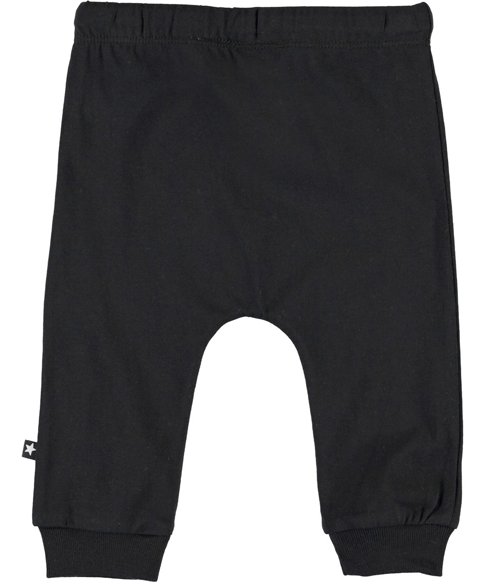 Sille - Black - Zwarte biologische babybroek