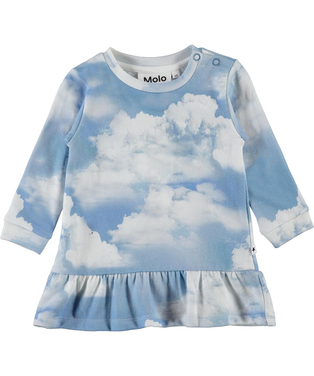 Calypso - Clouds - Biologische babyjurk met wolkenprint
