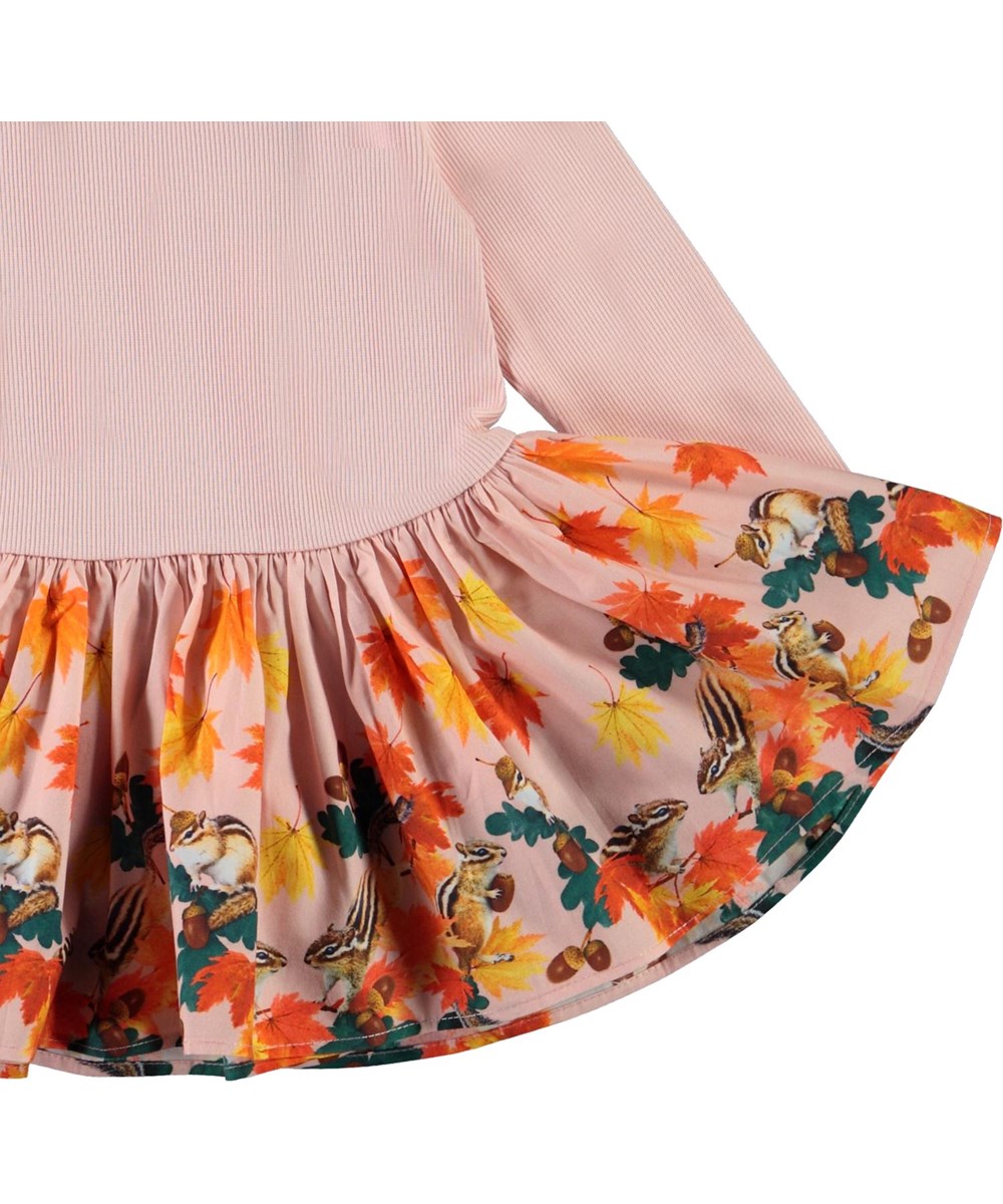 Candi - Chipmunks_Baby - Roze biologische babyjurk met eekhoornprint