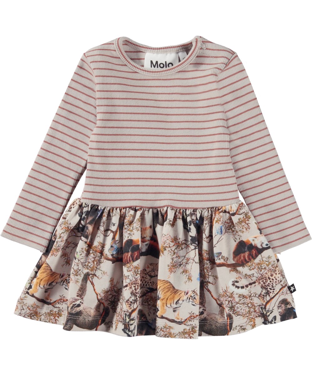 Carel - Cubs Harmony - Biologische babyjurk met strepen en print