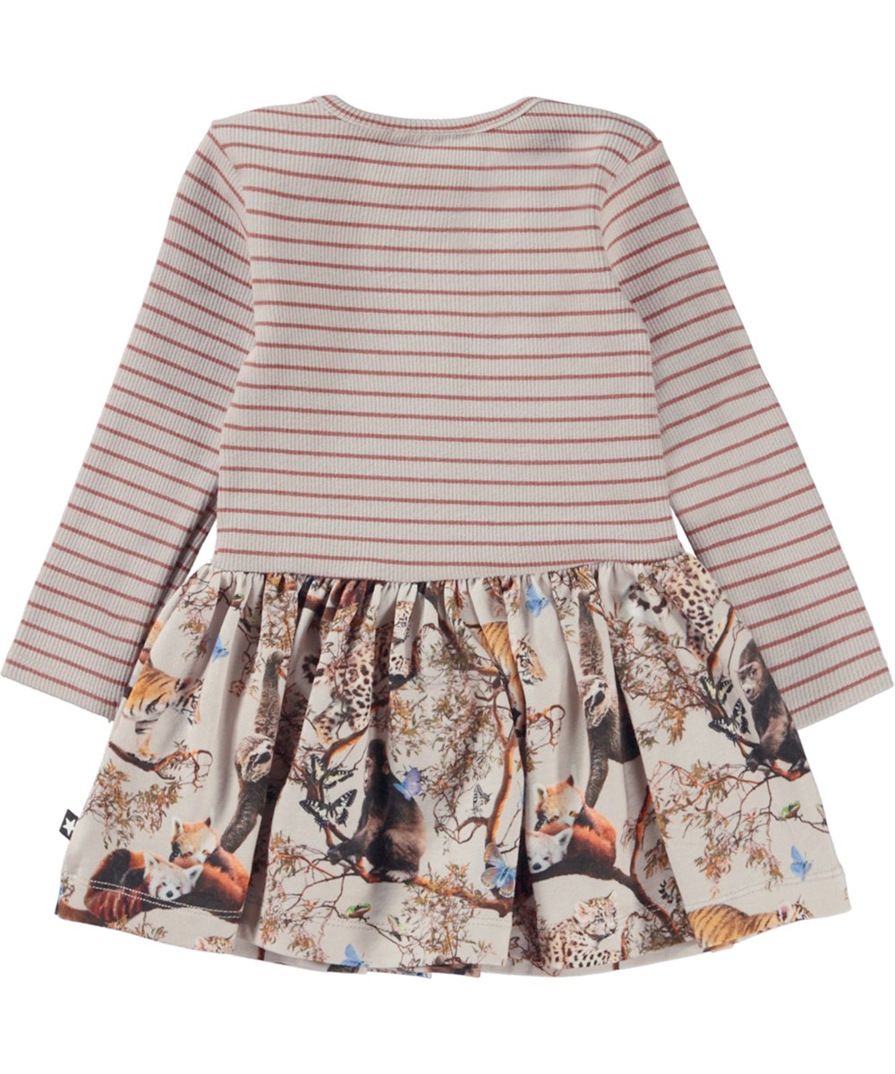 Carel - Cubs Harmony - Biologische babyjurk met strepen en print