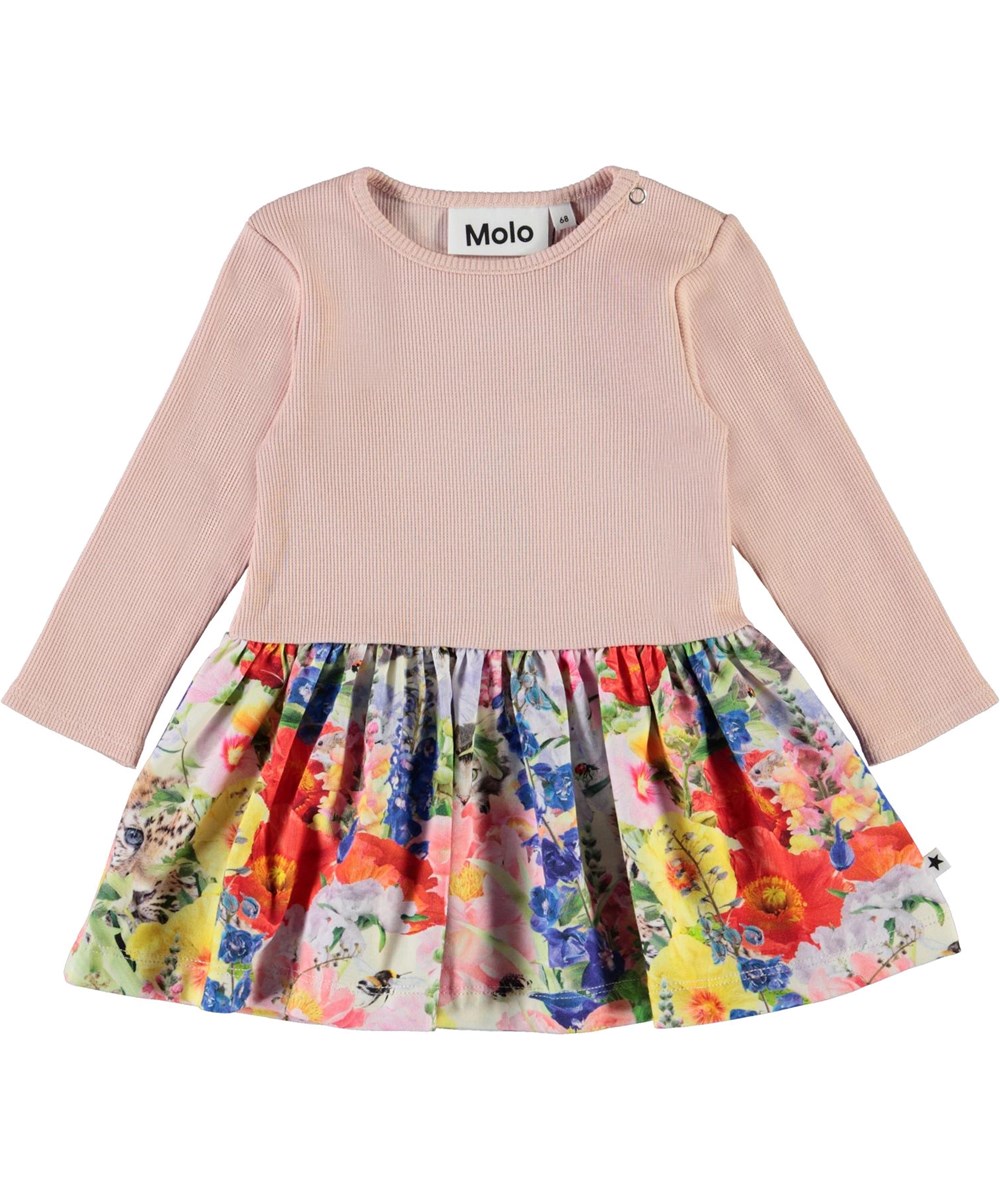 Carel - Hide And Seek - Roze babyjurk met bloemenprint