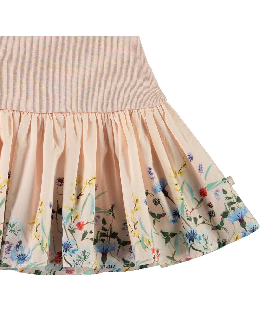 Carin - Wildflower_Rose - Roze biologische babyjurk met bloemen