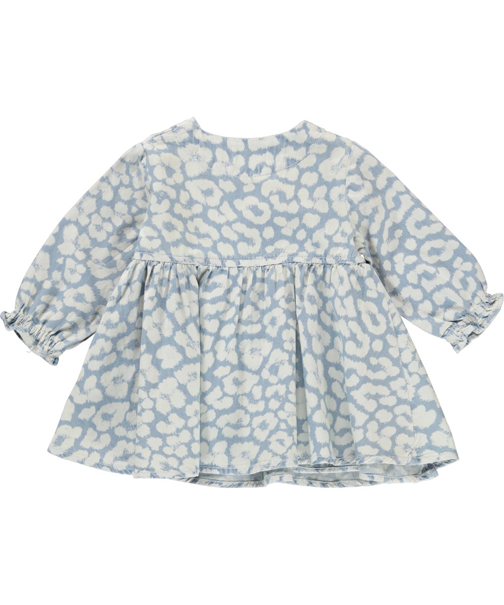 Caysa - Bleached Jaguar - Babyjurk in blauwe luipaardprint