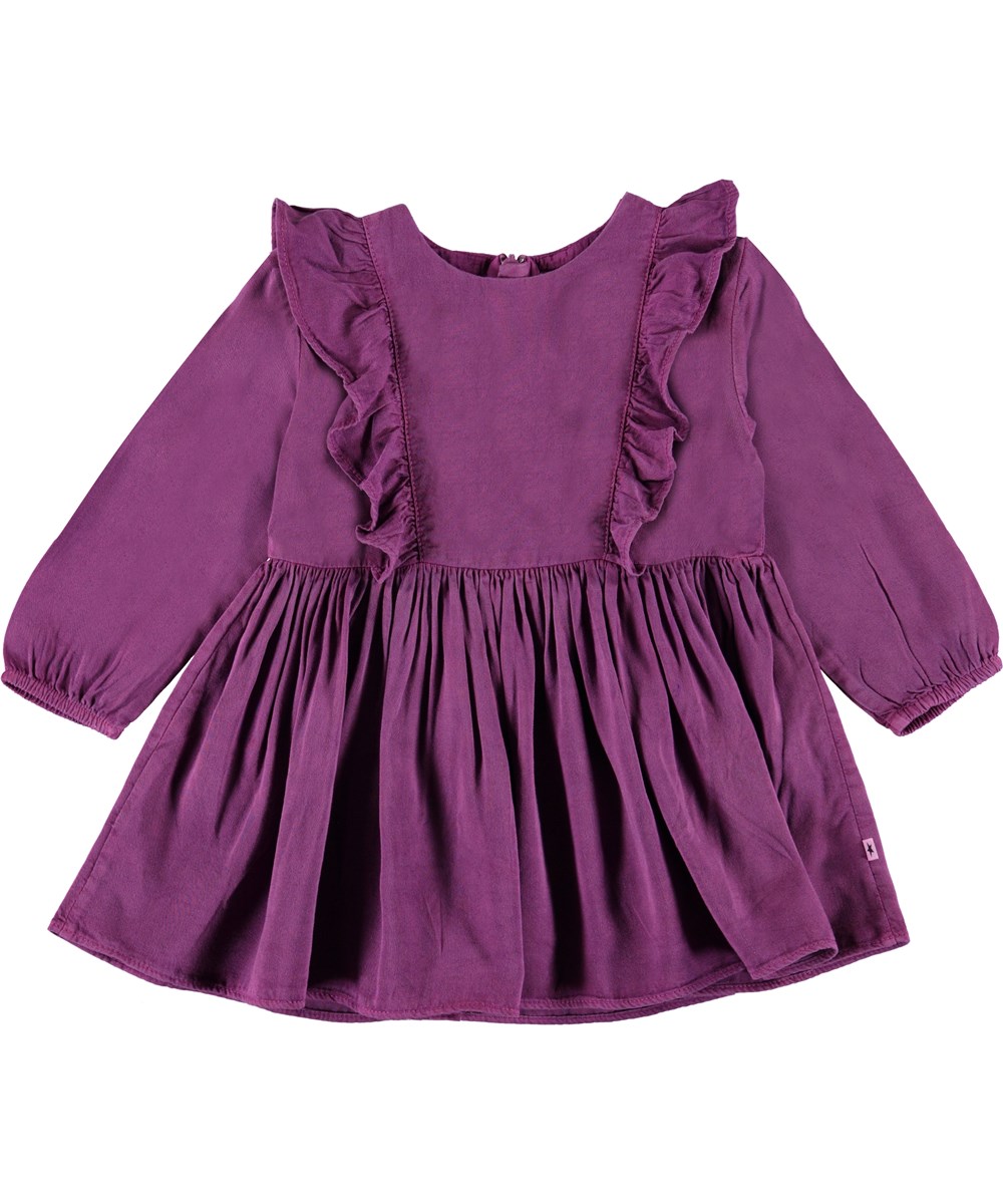 Chocho - Amethyst - Paarse babyjurk met ruches