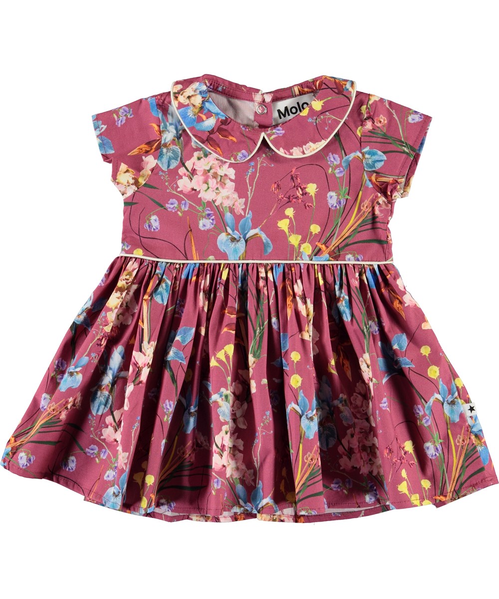 Cinna - Ikebana Rose - biologische babyjurk met bloemen