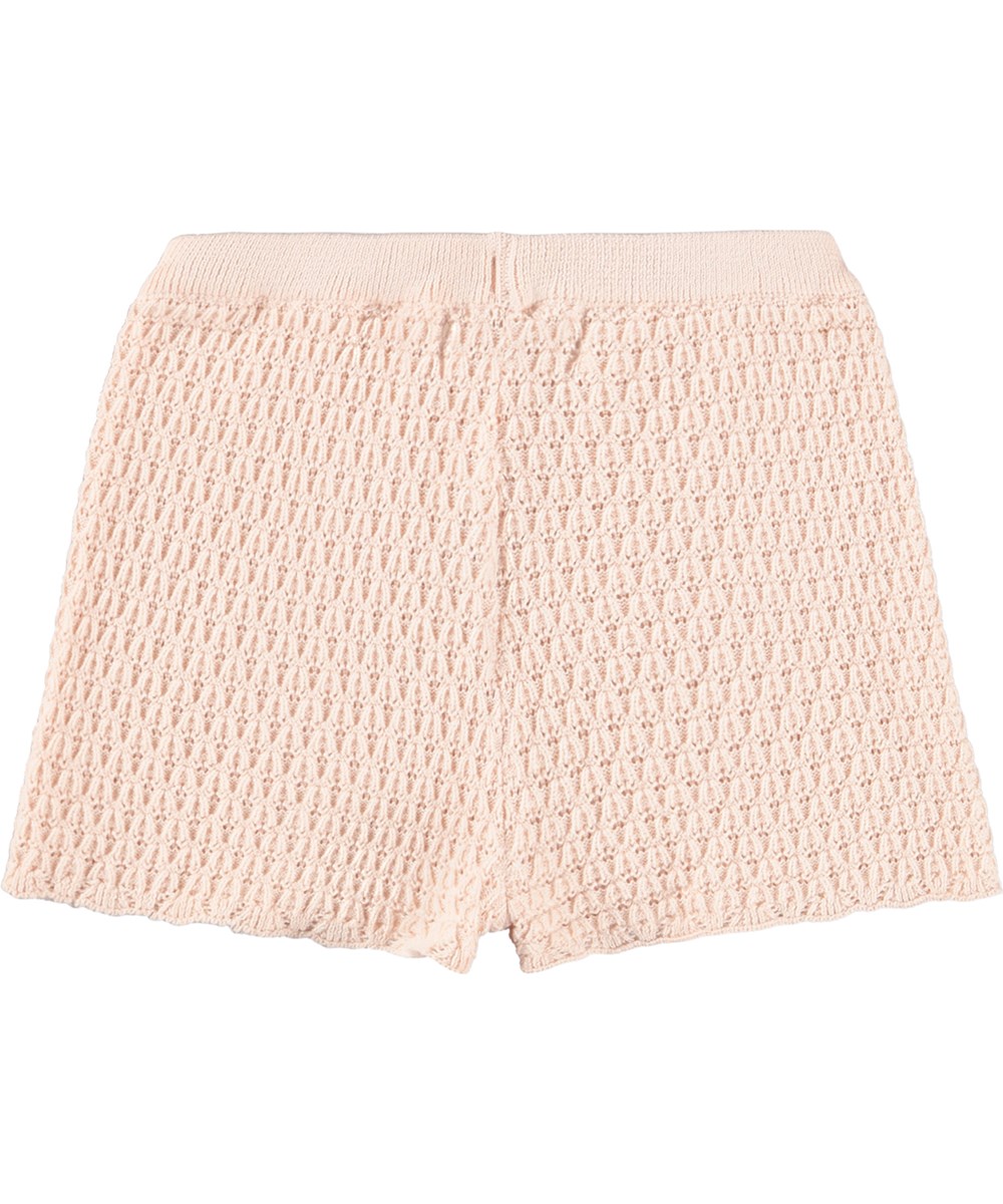 Sienna - Cloud Pink - Roze gebreide shorts voor de kleintjes gemaakt van biologisch katoen