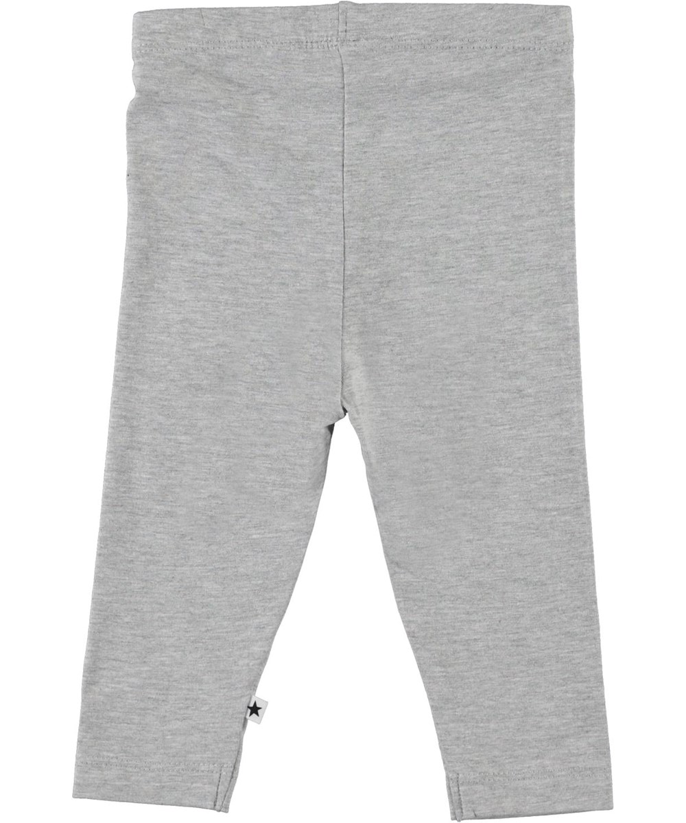 Nette solid - Light Grey Melange - Grijze biologische babylegging