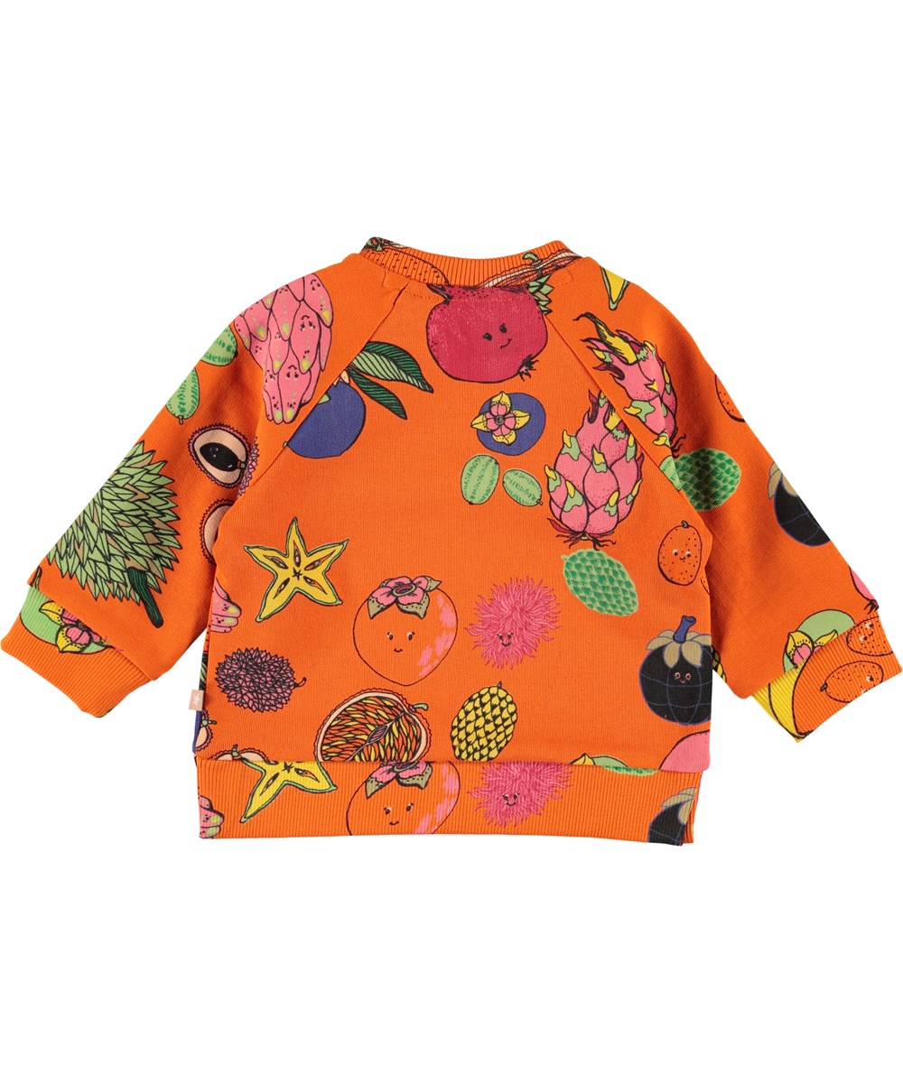 Dicte - Friendly Fruits - Oranje babytrui met fruit