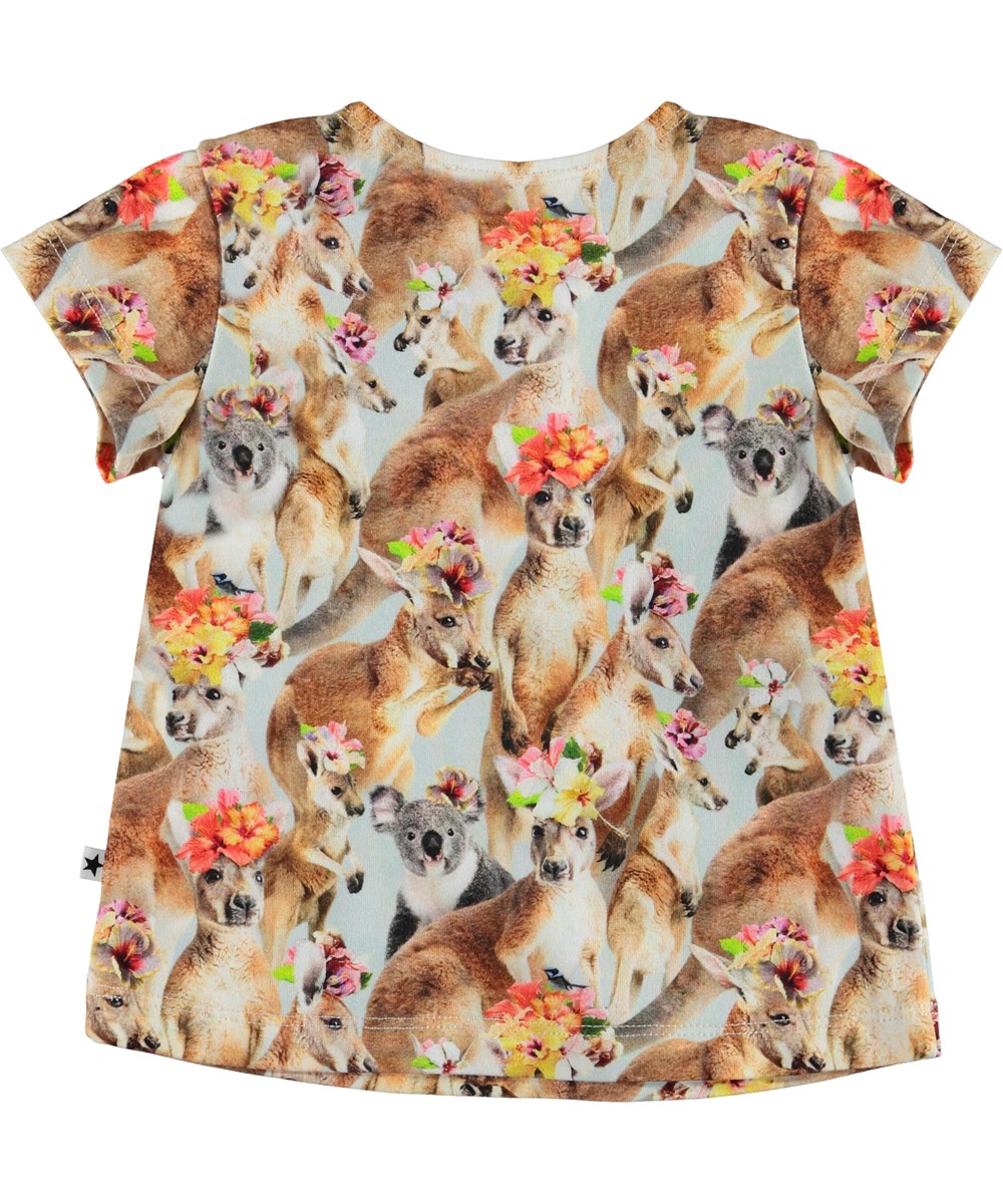 Esmeralda - Kindred Kangaroo - Biologische baby t-shirt met kangoeroe’s