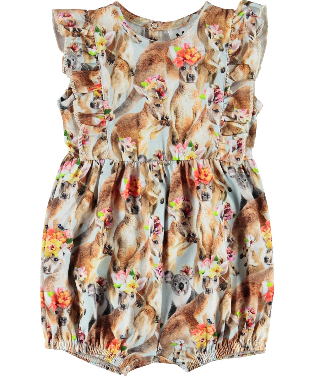 Felicia - Kindred Kangaroo - Økologisk baby dragt med kænguruer