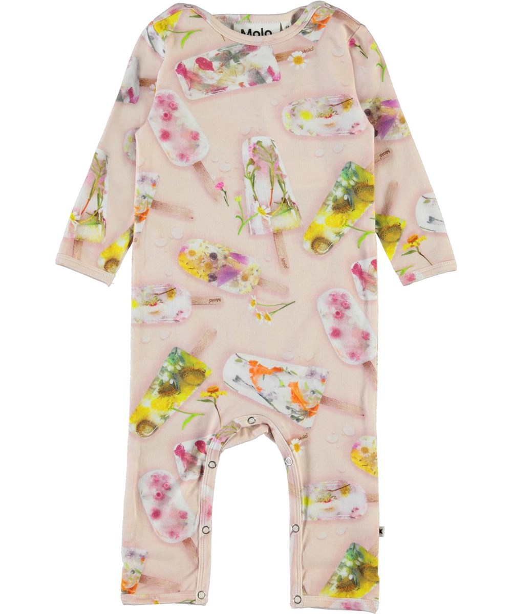 Fiona - Ice Lollies - Økologisk baby heldragt med is print