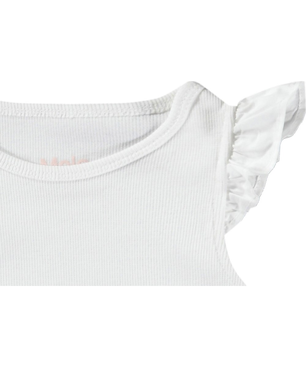 Flair - Crisp White - Hvid body i økologisk bomuld til baby.