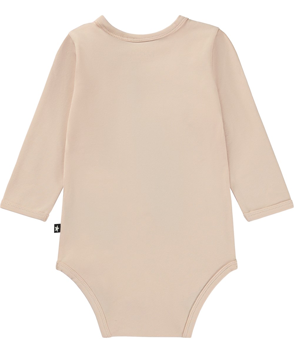 Foss - Fungi Friends - Økologisk lyserød babybody med dyr og svampe print