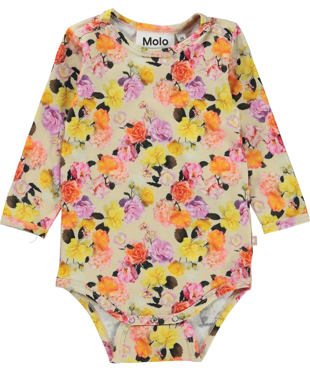 Foss - Baby Roses - Økologisk babybody med roseprint