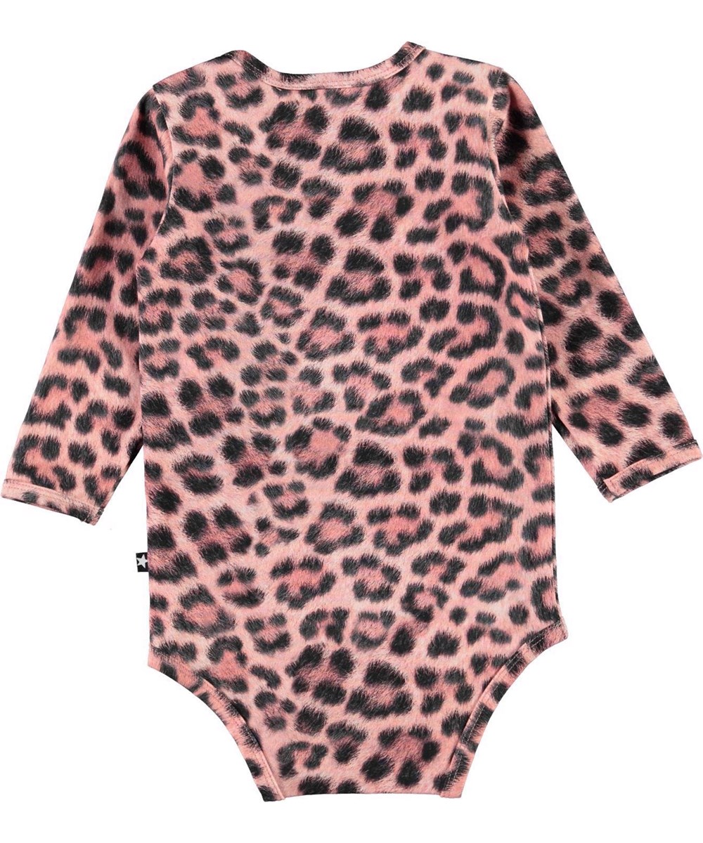 Foss - Rose Jaguar - Rosa økologisk baby body leopard
