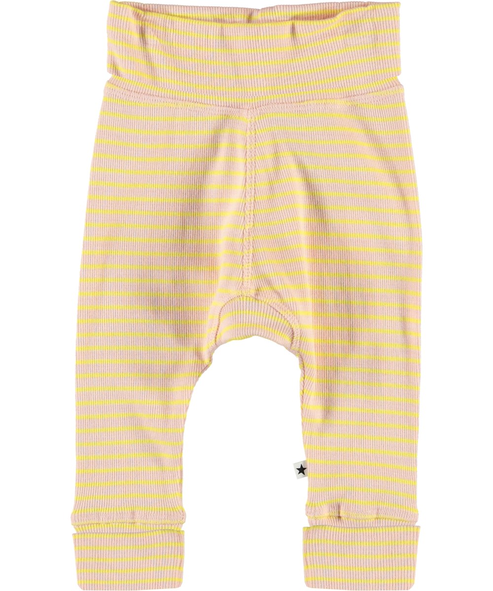 Sara - Powder Acacia Stripe - Stribede baby bukser