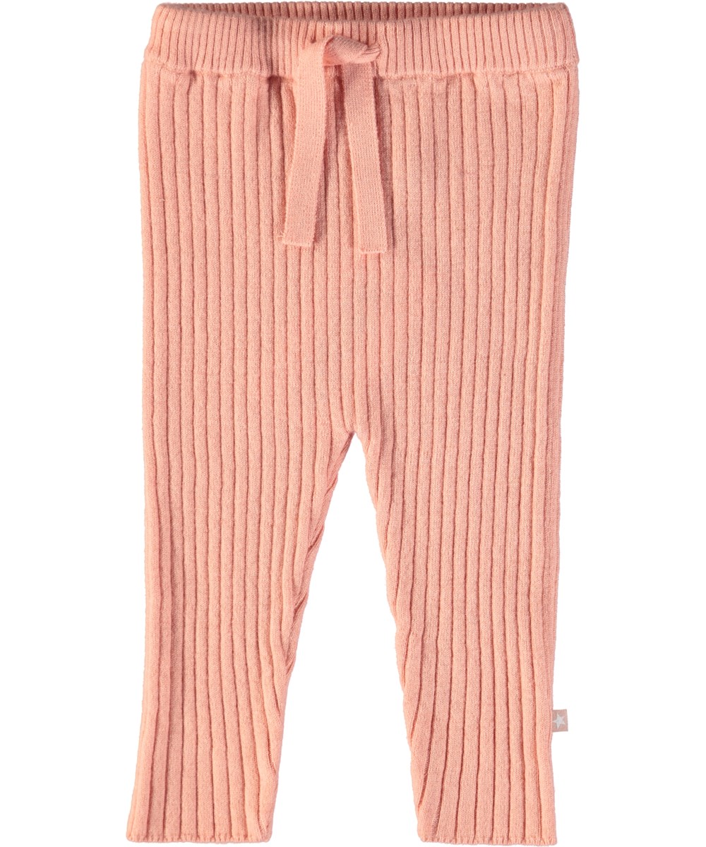 Shadow - Dusty Pink - Pudderfarvede baby bukser i uldmix