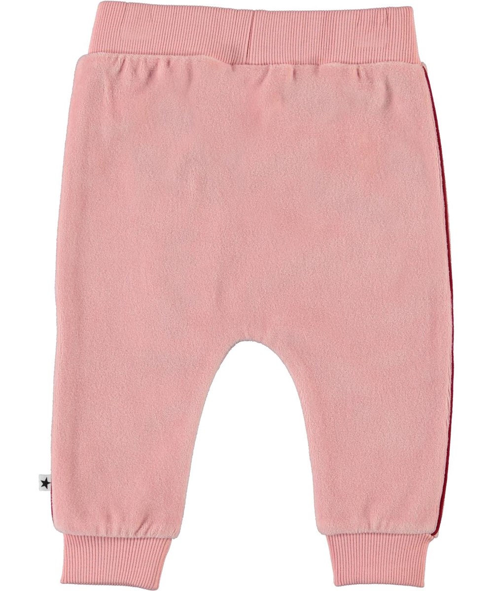 Shona - Rosequartz - Lyserøde velour baby bukser
