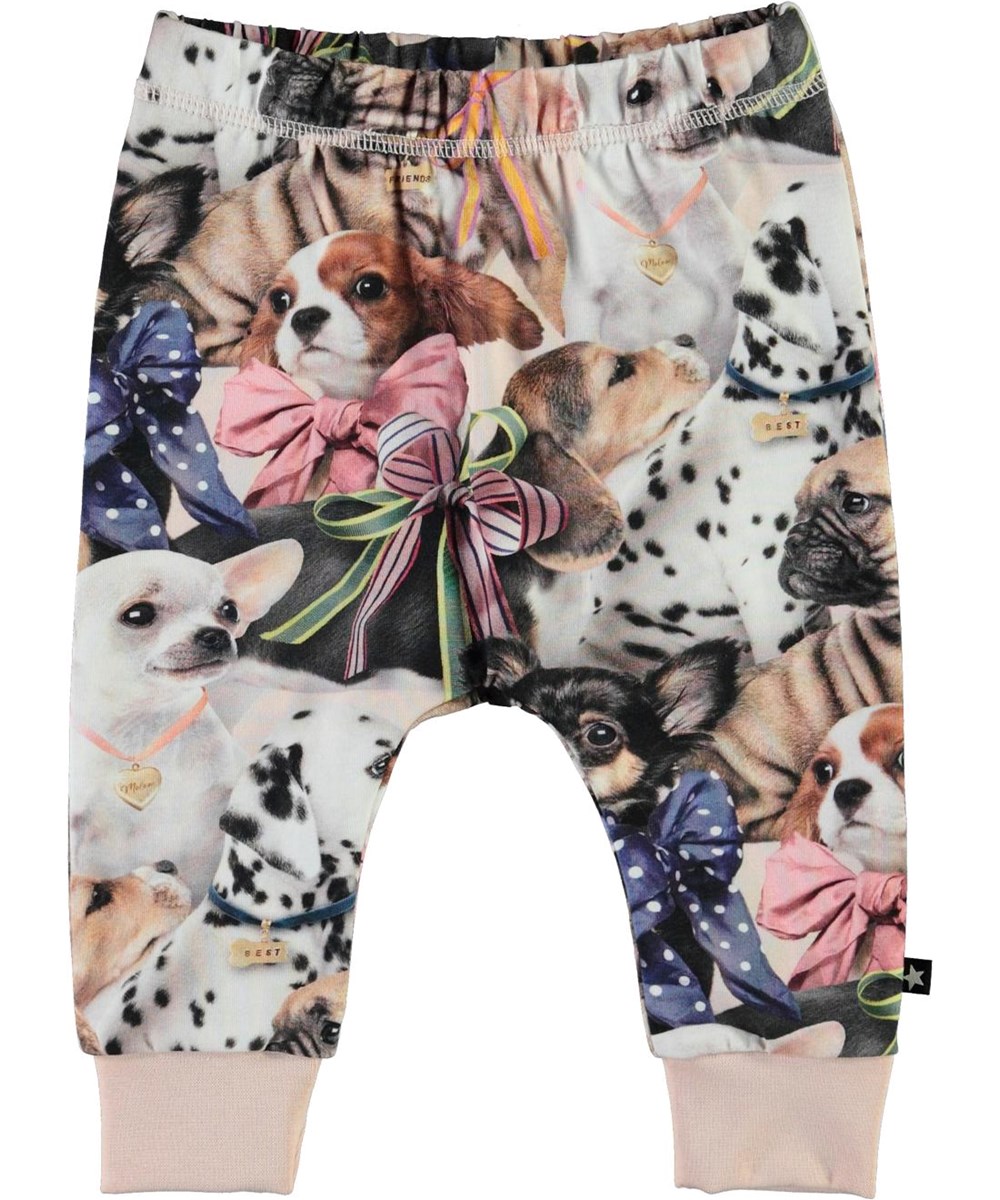 Simone -  Puppy Love - Økologiske baby bukser med hunde