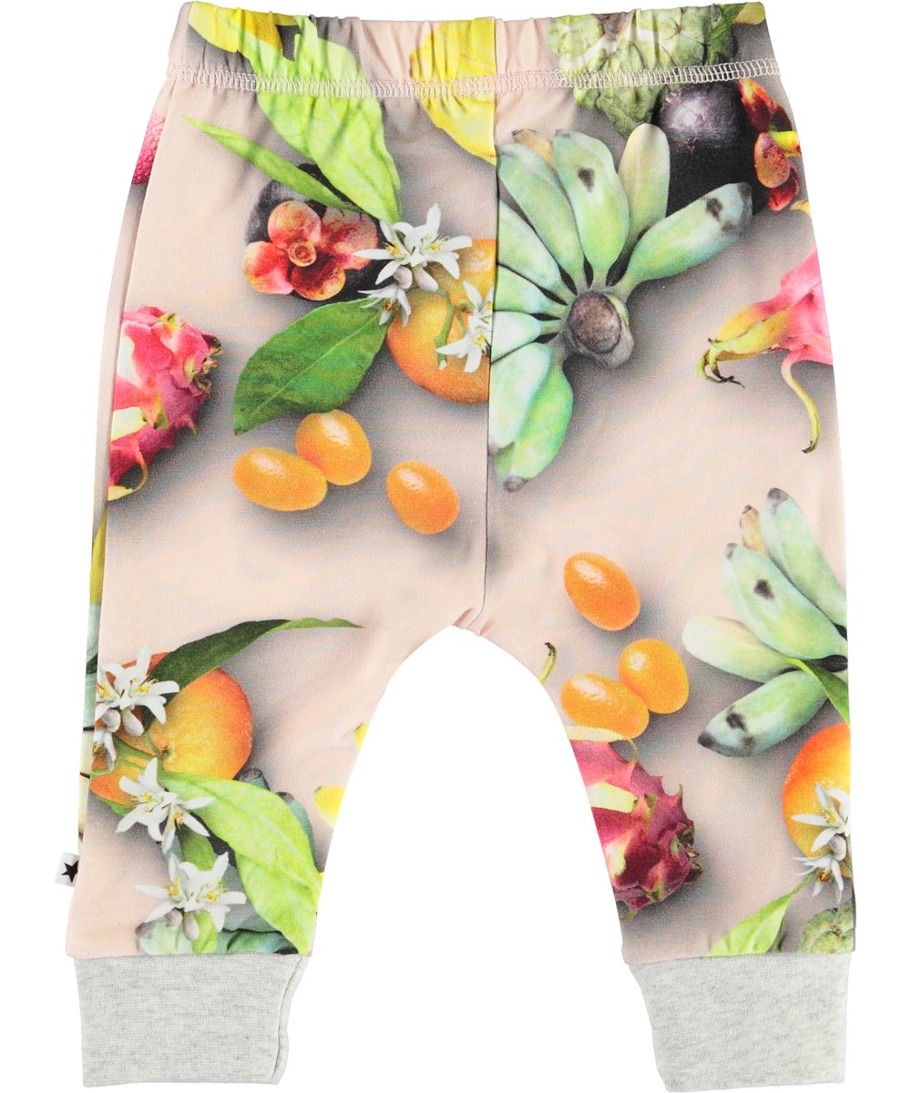 Simone - Tutti Frutti - Økologiske baby bukser med frugter