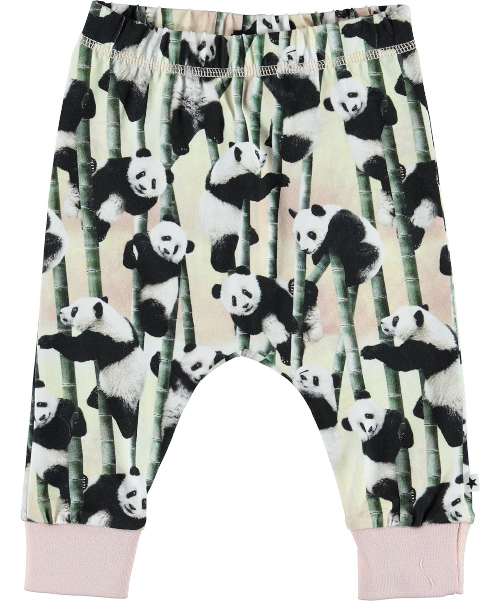 Simone - Yin Yang - Økologiske baby bukser med pandaer