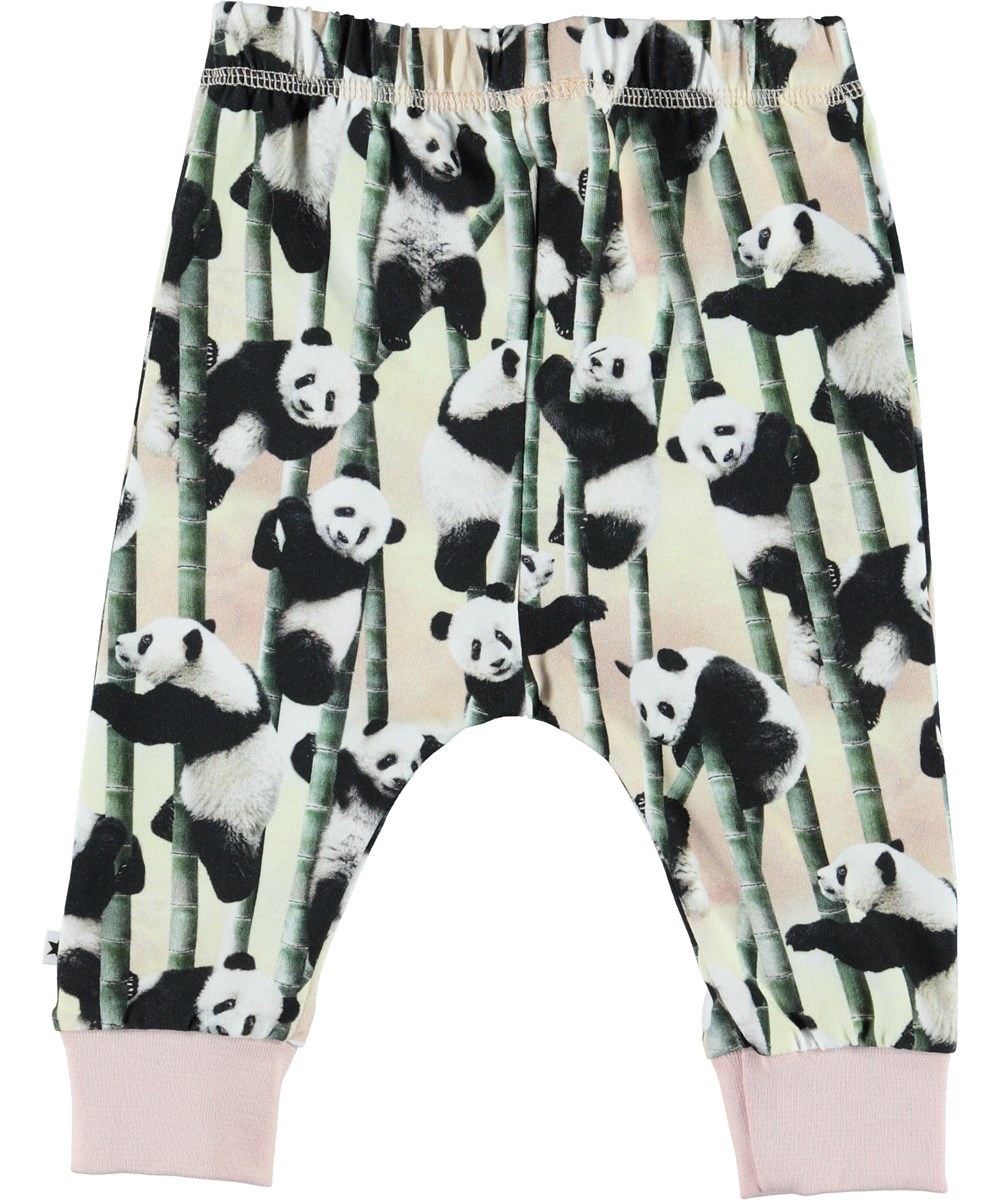 Simone - Yin Yang - Økologiske baby bukser med pandaer