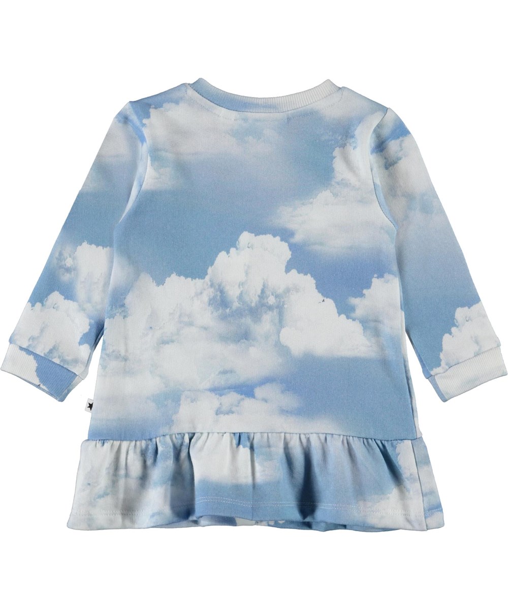 Calypso - Clouds - Økologisk baby kjole med sky print
