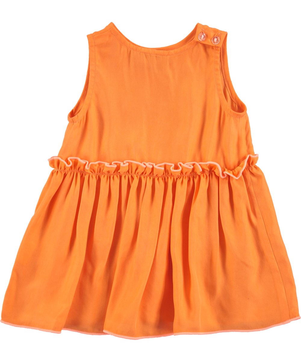 Cerys - Bird Of Paradise - orange baby kjole i cupro