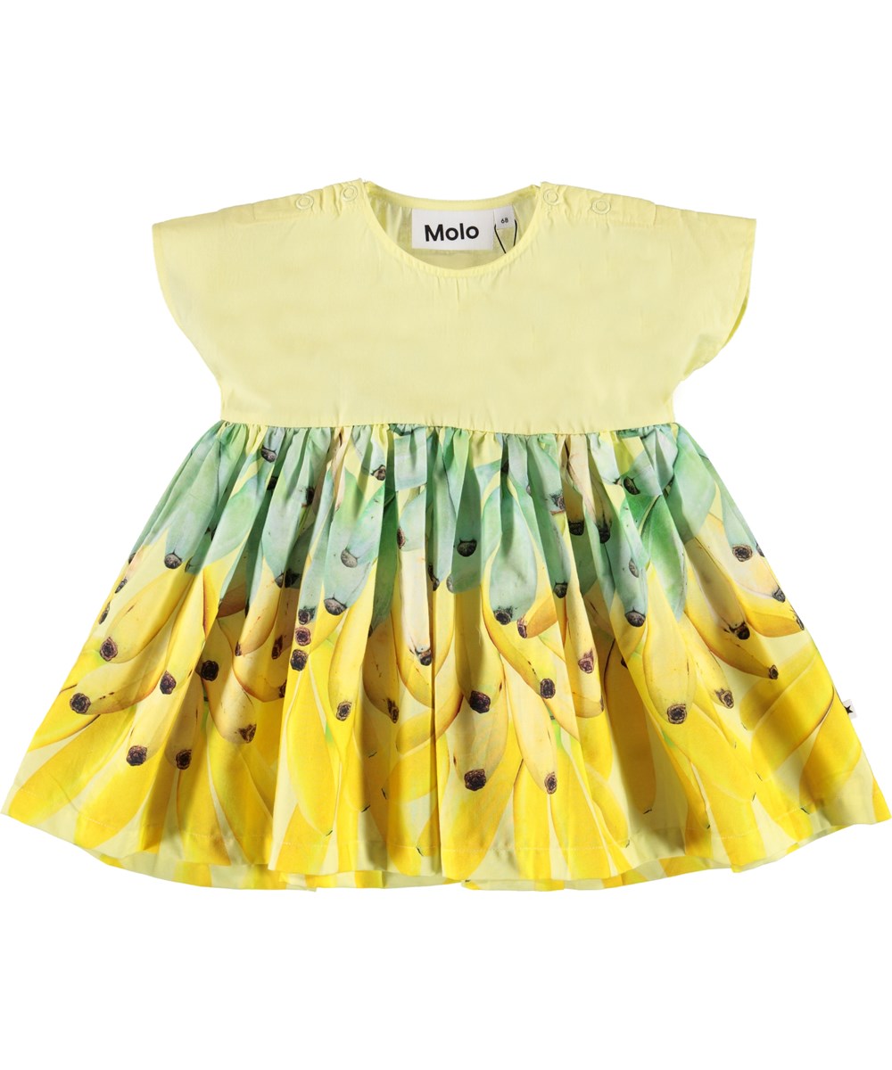 Channi - Mini Bananas - Økologisk baby kjole med bananer