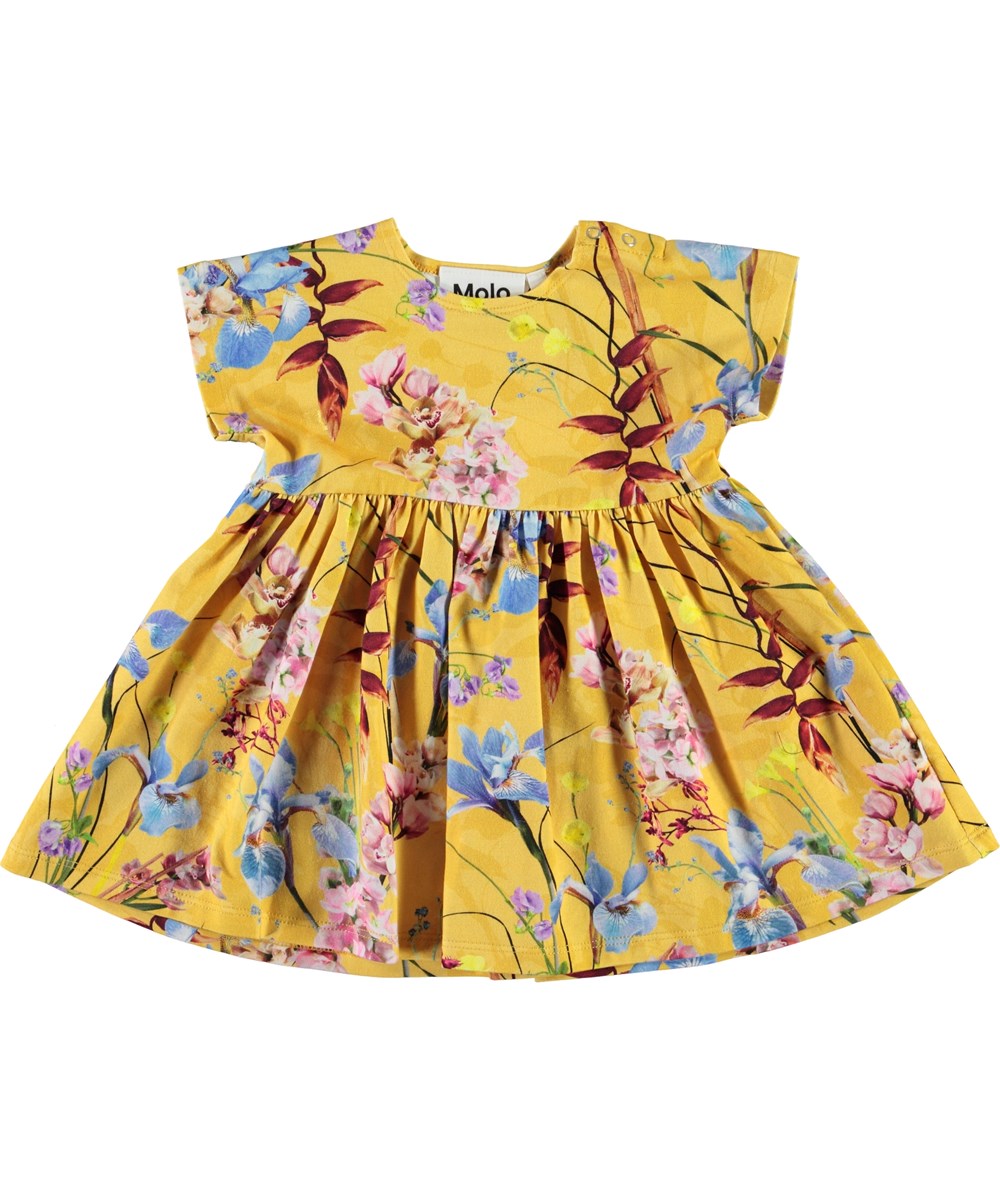 Channi - The Art Of Flowers - Økologisk baby kjole med dyr