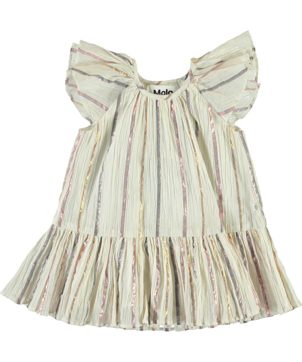 Cindie - Metalic Stripe - Baby kjole med metalic striber