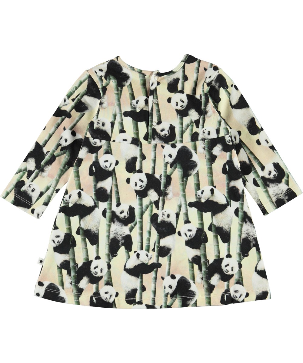 Coletta - Yin Yang - Baby kjole med pandaer og flæse