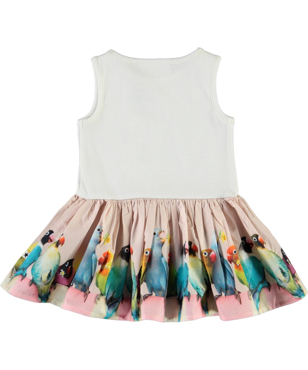 Cordelia - Mini Love Birds - Økologisk baby kjole med fugle