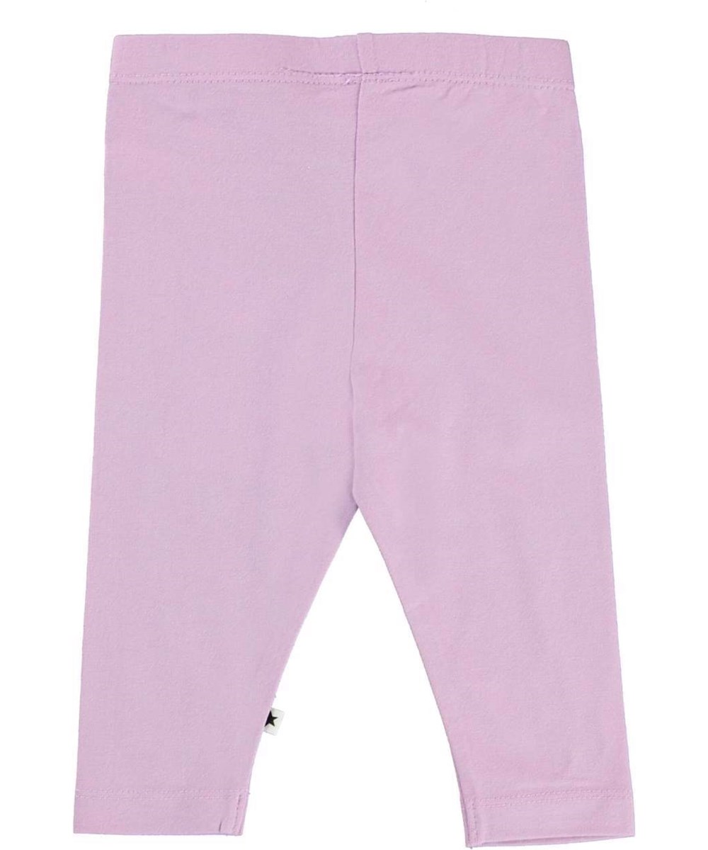 Nette solid - Whisteria - Økologiske lyselilla baby leggings